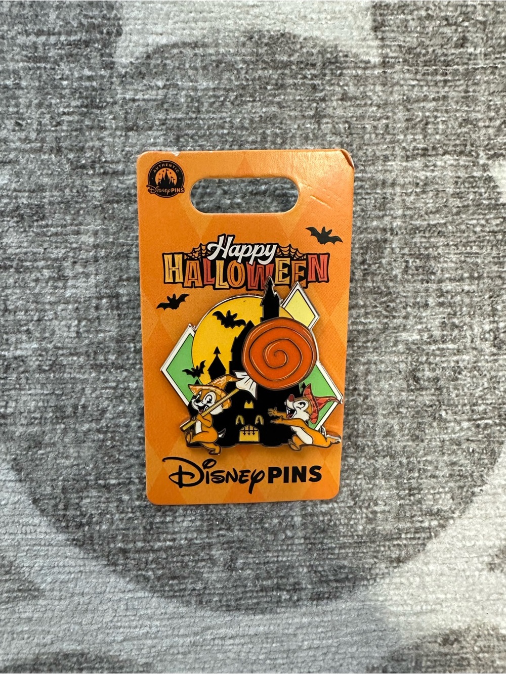 Disney Chip N Dale Glow In Dark Happy Halloween Pin